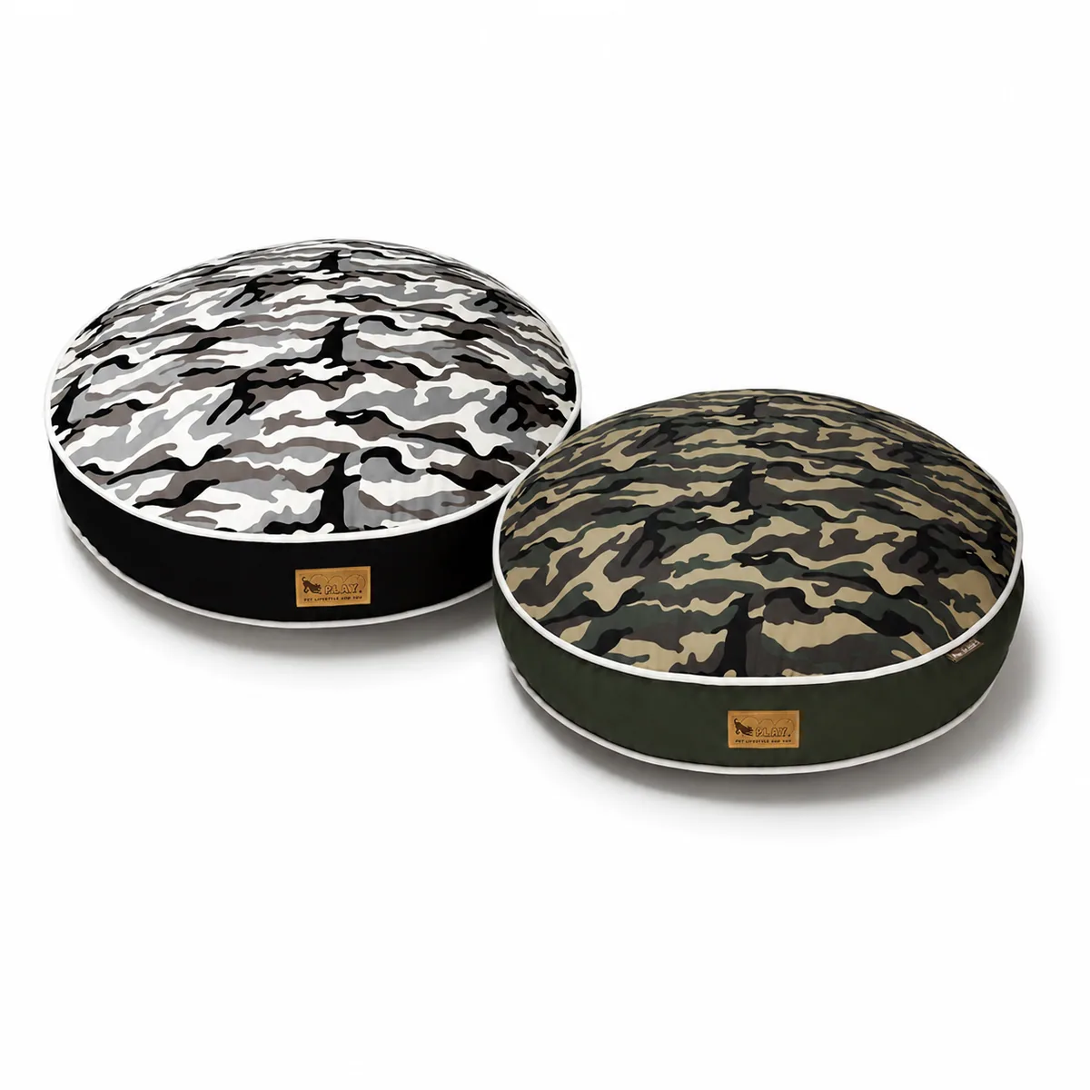 P.L.A.Y. Camouflage Round Bed 迷彩風圓床 灰綠 軍綠 S M L 寵物床