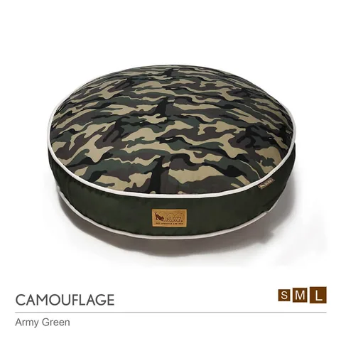 P.L.A.Y. Camouflage Round Bed 迷彩風圓床 灰綠 軍綠 S M L 寵物床 4