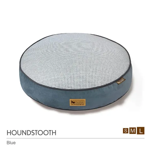 P.L.A.Y. Houndstooth Round Bed 千鳥格紋圓床 黃 紅 藍 灰 S M L 寵物床 2