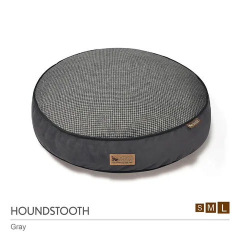 P.L.A.Y. Houndstooth Round Bed 千鳥格紋圓床 黃 紅 藍 灰 S M L 寵物床 3
