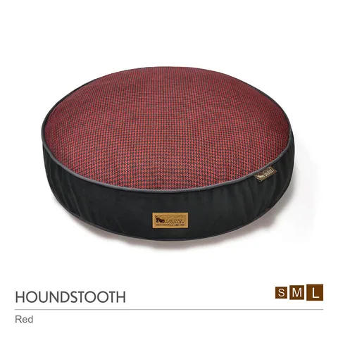P.L.A.Y. Houndstooth Round Bed 千鳥格紋圓床 黃 紅 藍 灰 S M L 寵物床 4