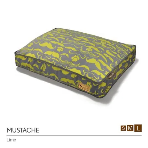 P.L.A.Y. Mustache 翘胡子 方床 莱姆绿 S M L 宠物床