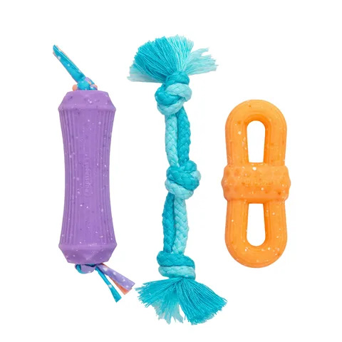 Pupstages Flex-Force Chew – Multicolor, Small, 3-Pack