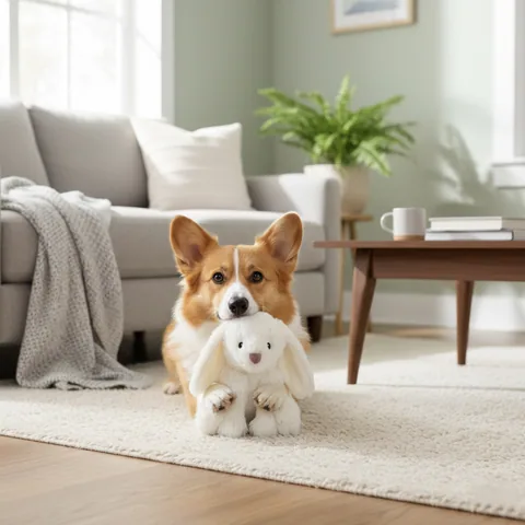 Pupstages Calming Plush Buds 兔子造型陪伴玩偶（白／S） 5