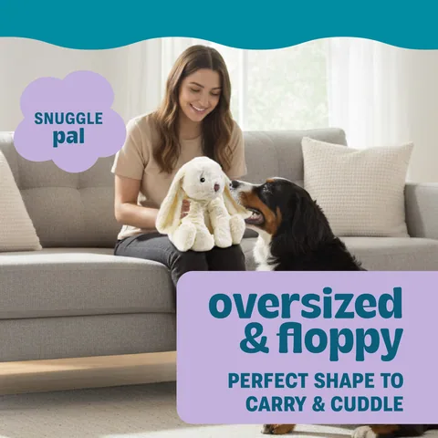 Pupstages Calming Plush Buds 兔子造型陪伴玩偶（白／L） 3