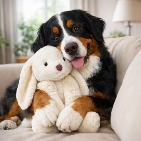 Pupstages Calming Plush Buds 兔子造型陪伴玩偶（白／L） 5