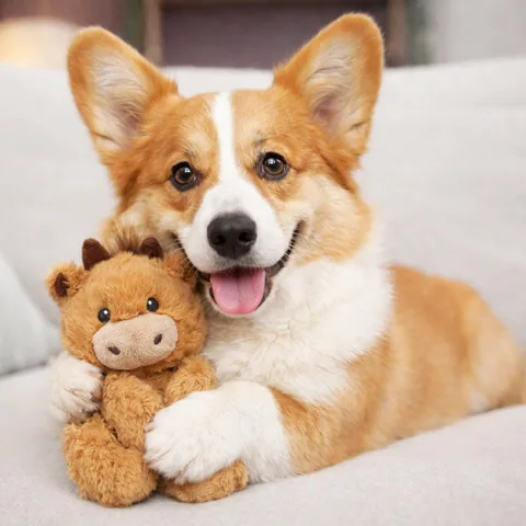 Pupstages Calming Plush Buds 高地牛造型陪伴玩偶（棕／S） 5