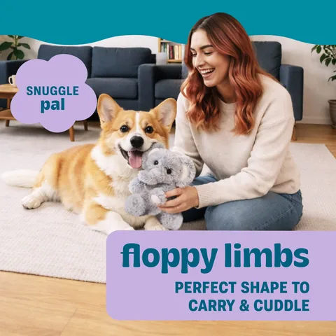 Pupstages Calming Plush Buds 大象造型陪伴玩偶（灰／S） 3