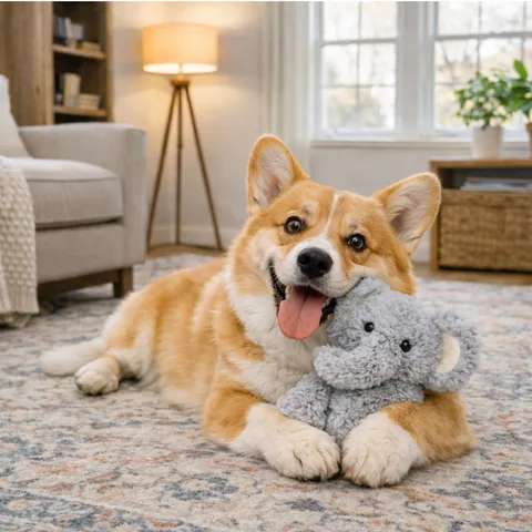 Pupstages Calming Plush Buds 大象造型陪伴玩偶（灰／S） 5